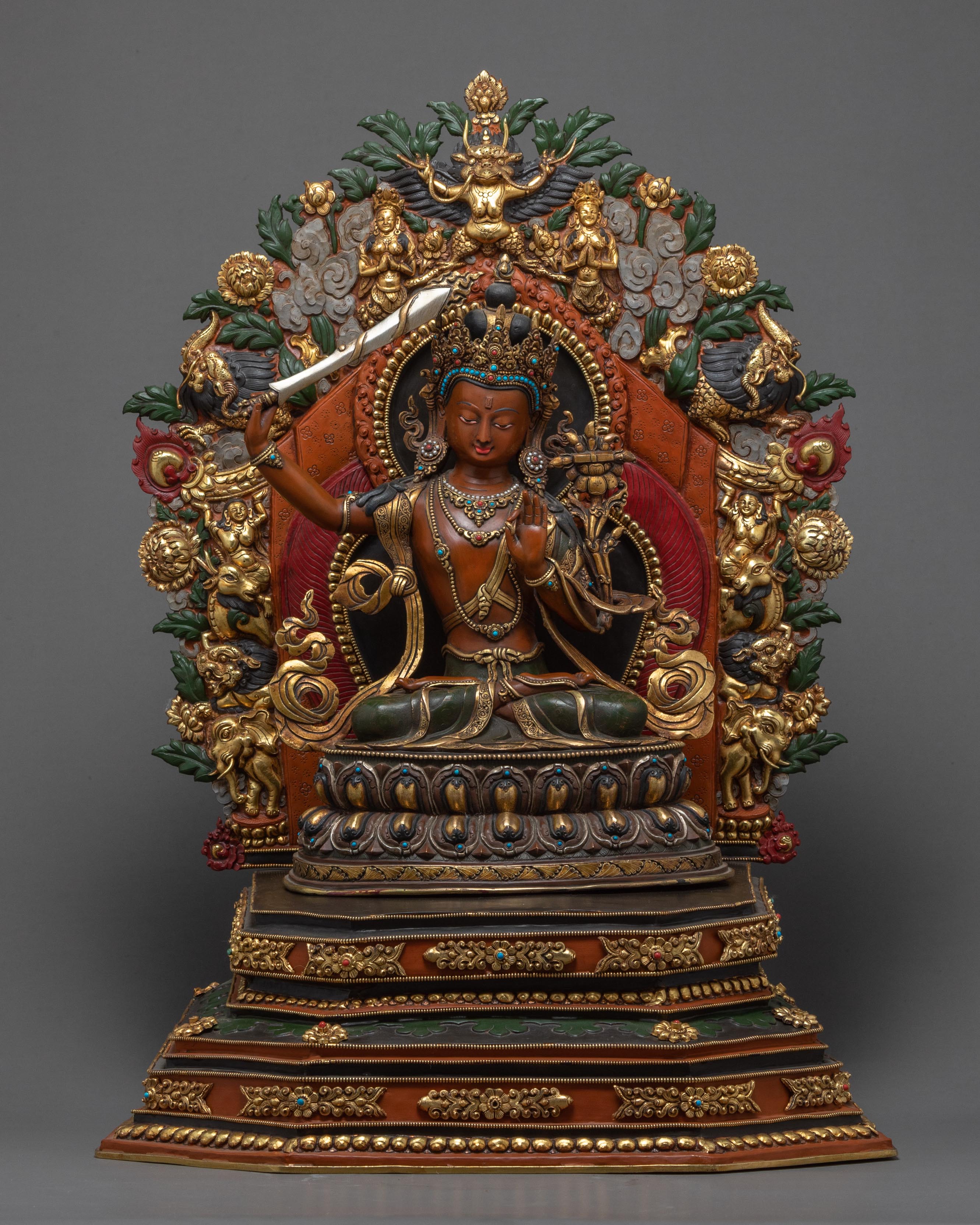 Bodhisattva Manjushri, Deity Of Wisdom Statue