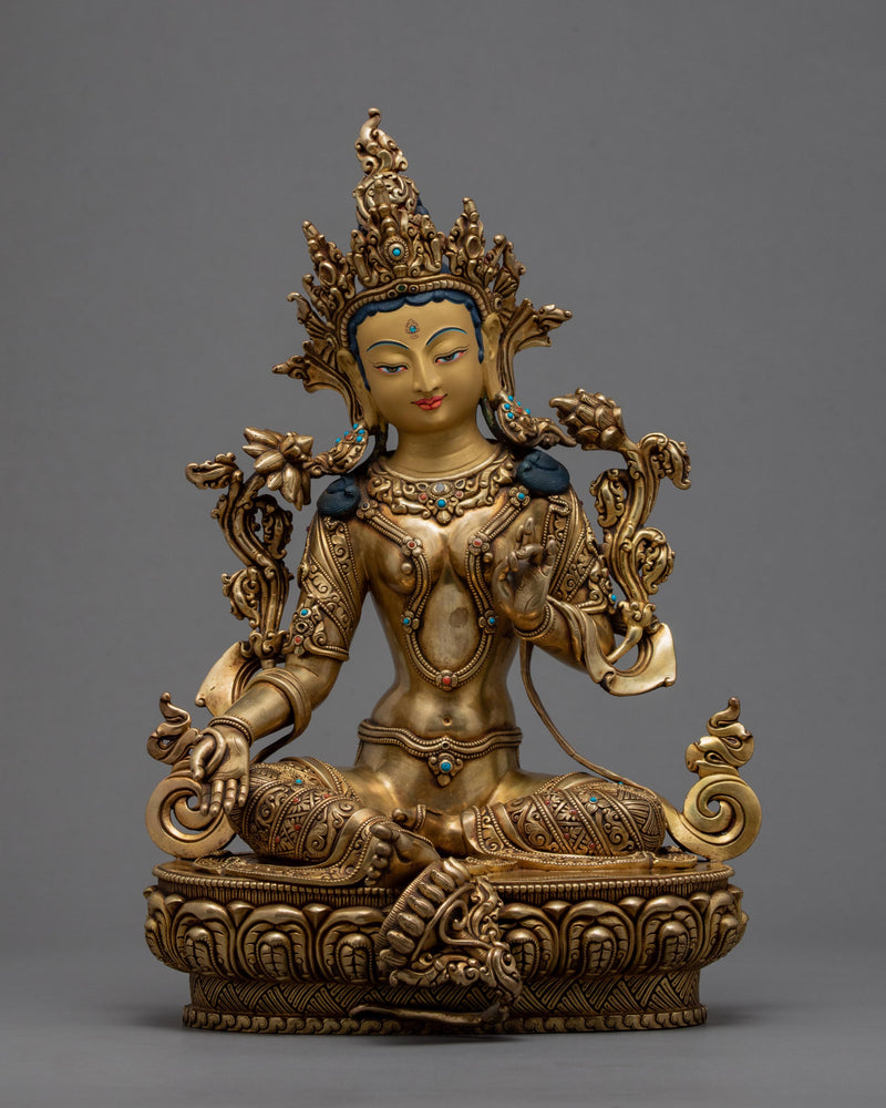 Mother Green Tara Bodhisattva Statue