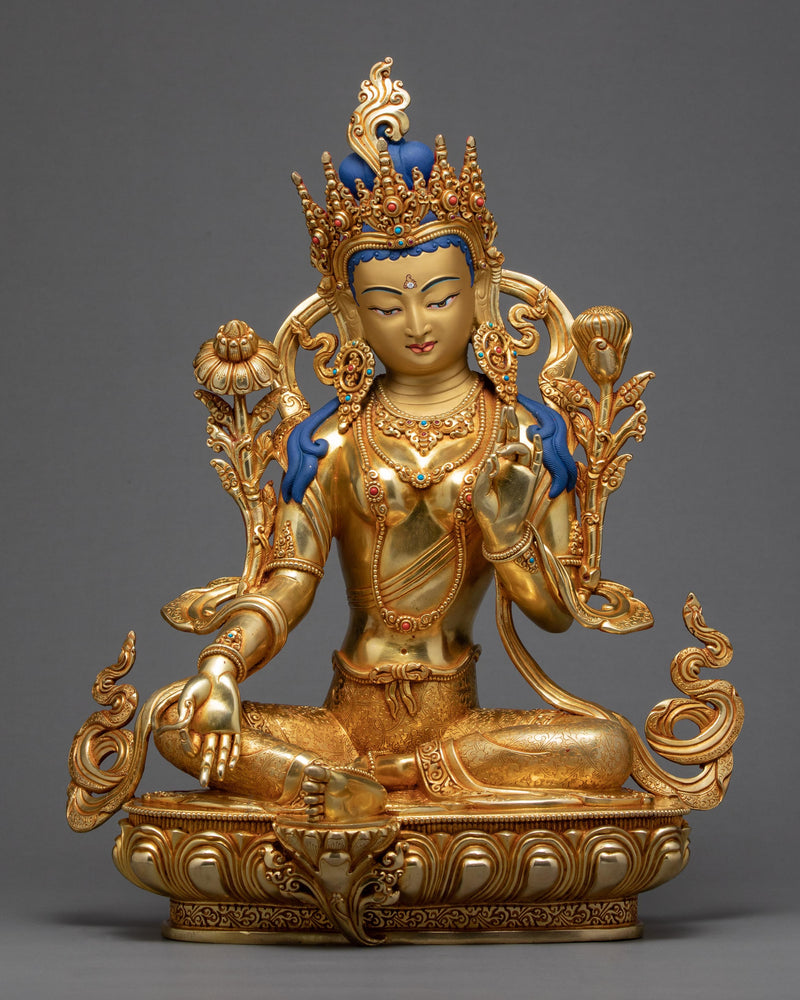 Female Buddha Green Tara Statue